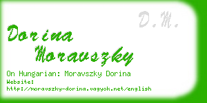 dorina moravszky business card